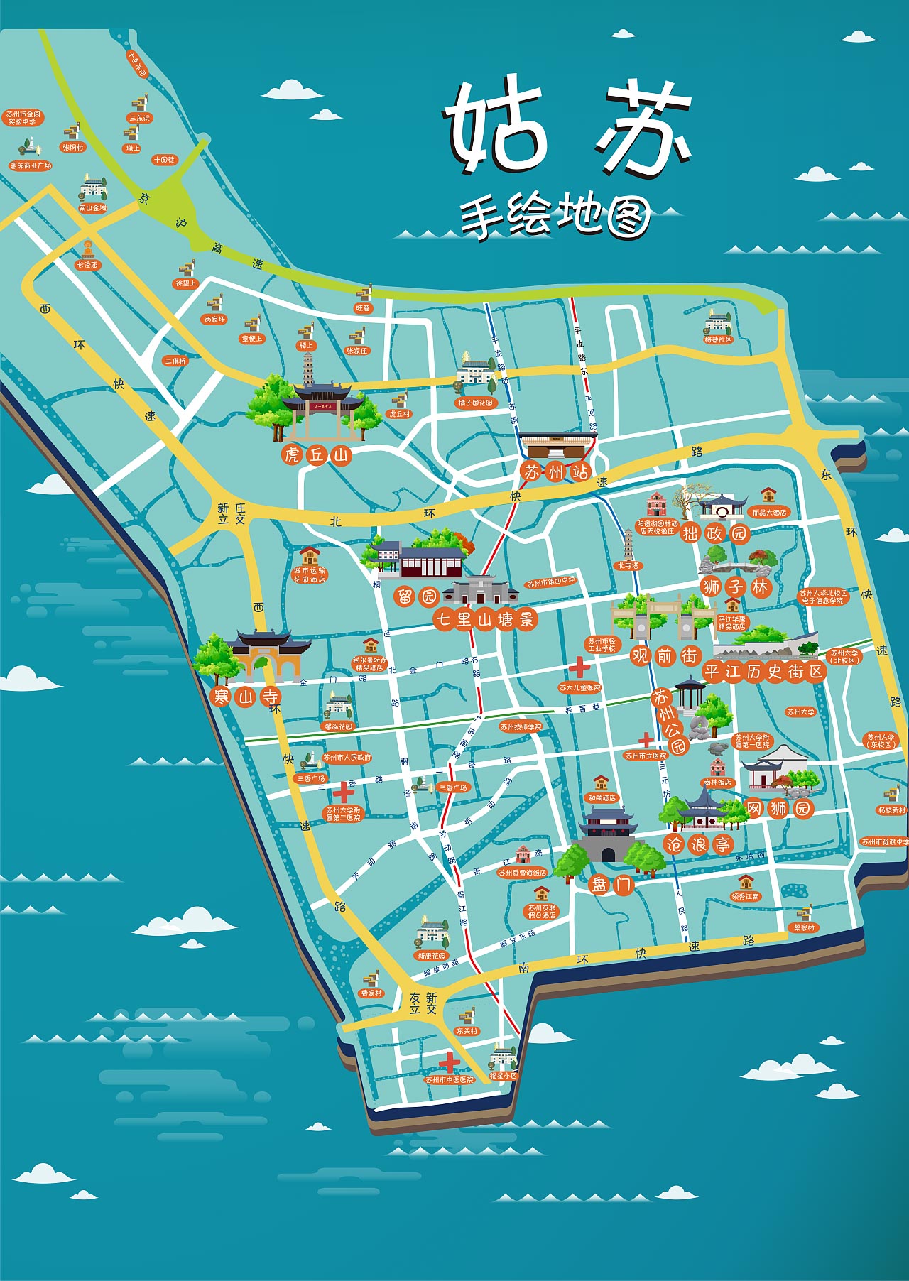 滨江手绘地图景区的文化宝藏