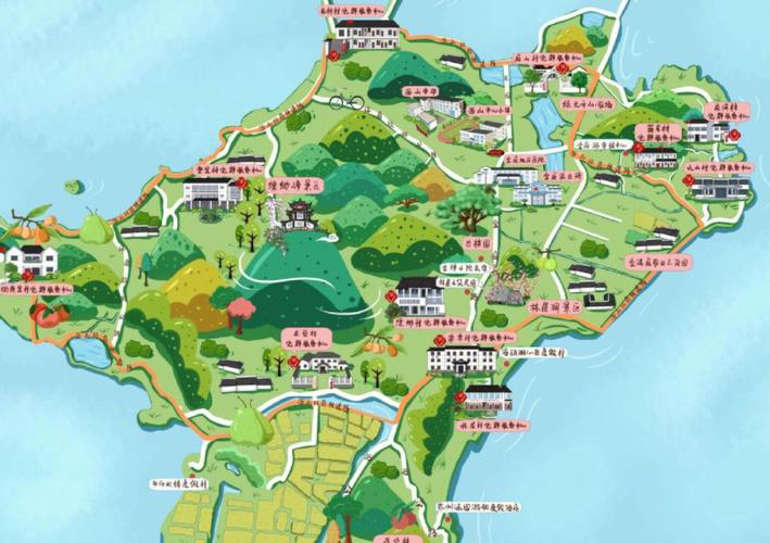 滨江手绘地图旅游的独特视角