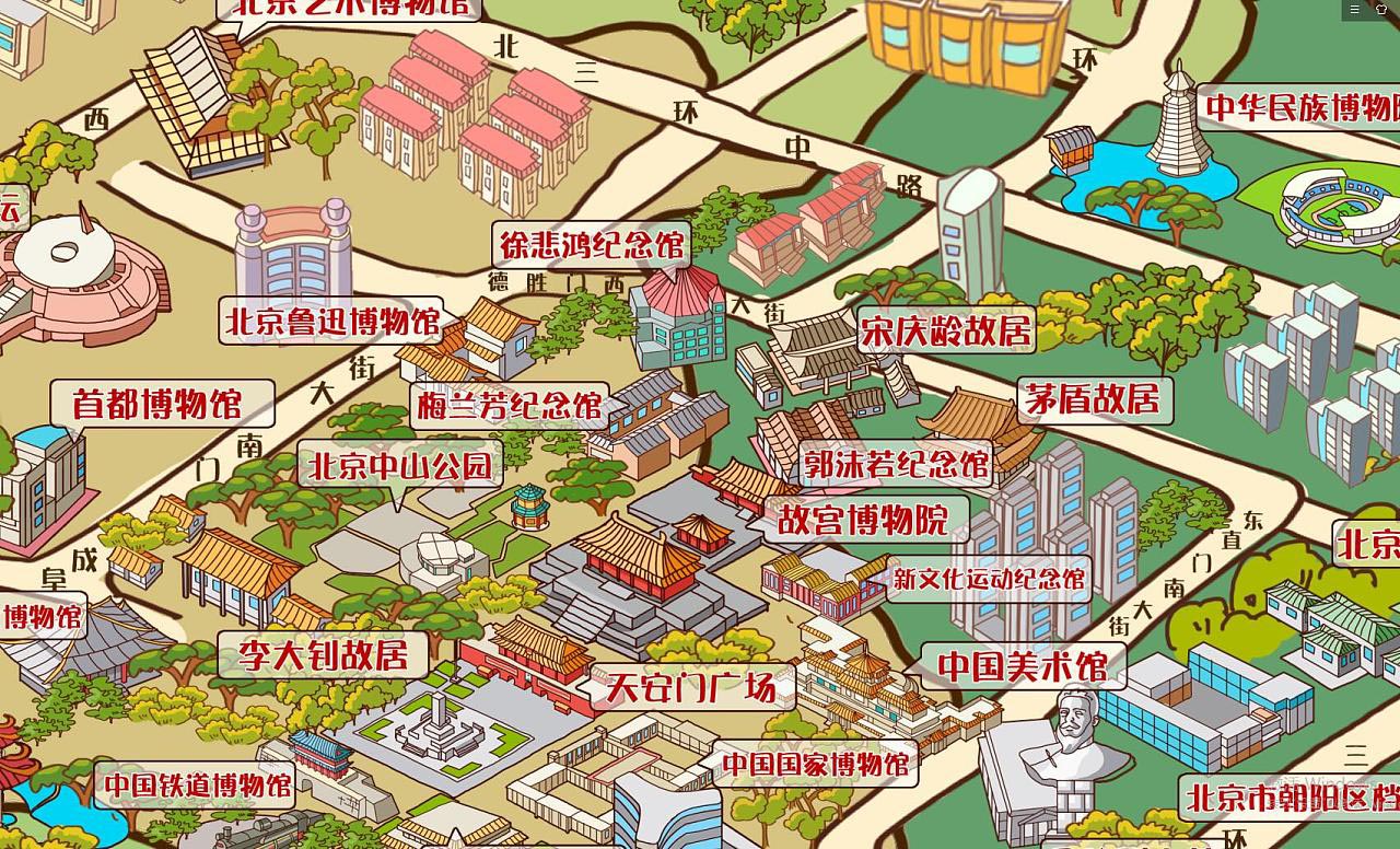 滨江手绘地图景区的文化印记